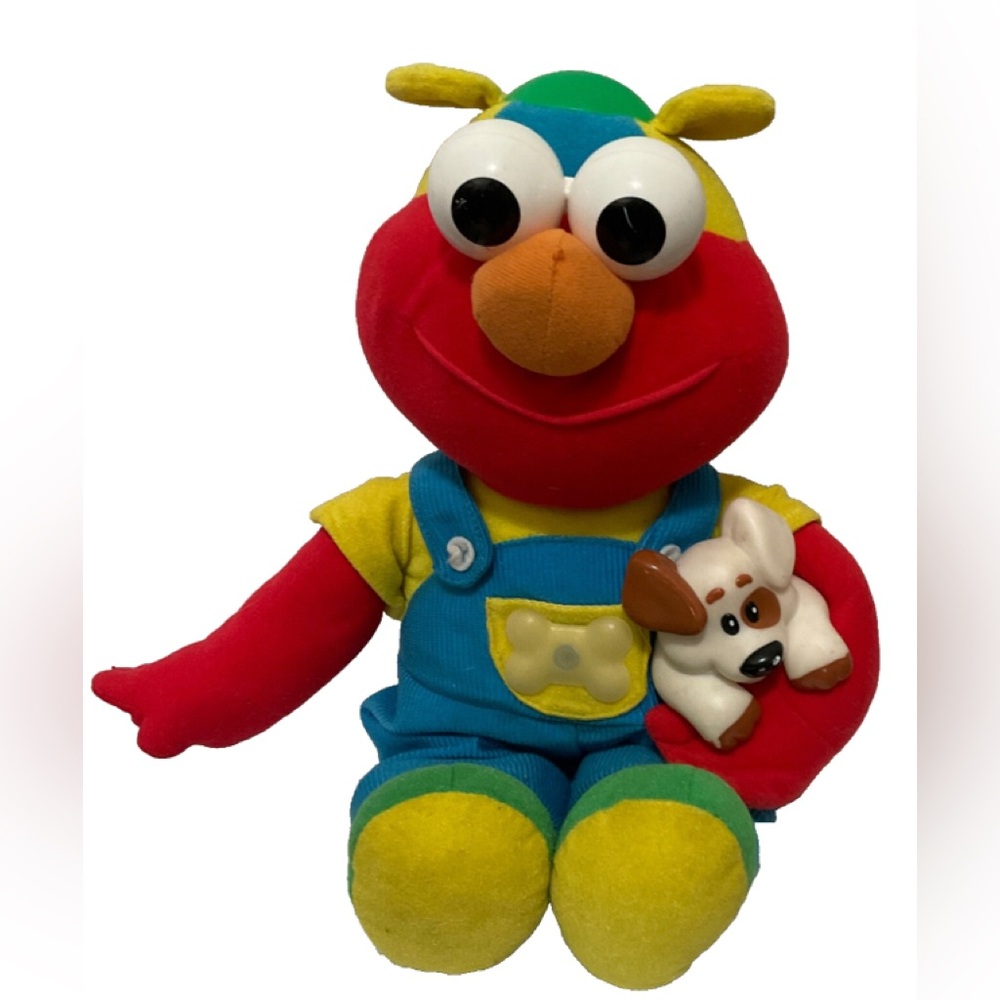Vintage 1997 Tyco MAGIC LIGHTS ELMO with BARKING BINGO PUPPY Test Working